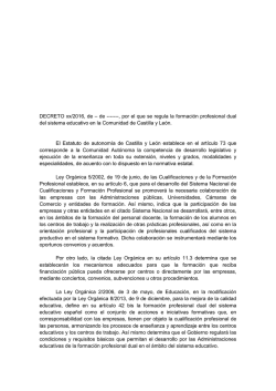 Decreto - Junta de Castilla y León