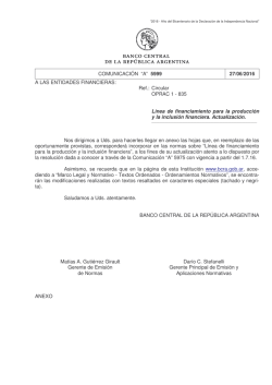 “A” 5999 - Banco Central de la República Argentina