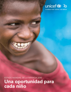 Estado Mundial de la Infancia 2016