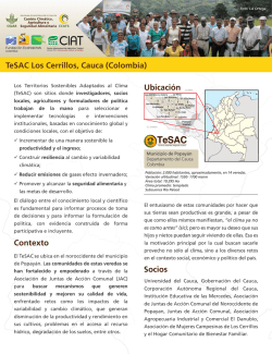TeSAC Cauca - CCAFS