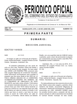 primeraparte - Periódico Oficial - Gobierno del Estado de Guanajuato