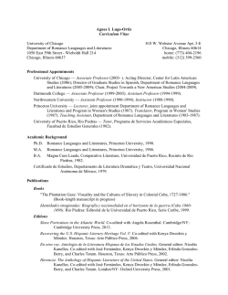 Lugo-Ortiz CV - Romance Languages and Literatures