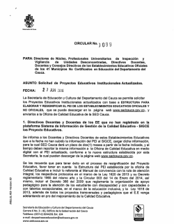 Circular 0099-06-2016 - Secretaría de Educación del Cauca