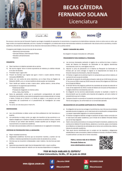 Becas Cátedra Fernando Solana - DGOAE