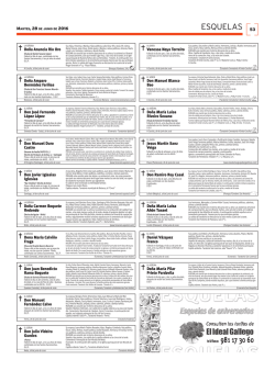 esquelas - El Ideal Gallego