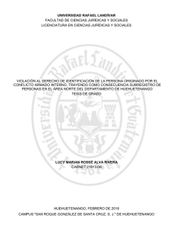 violaci&oacute;n al derecho de identificaci&oacute;n de la persona originado por el
