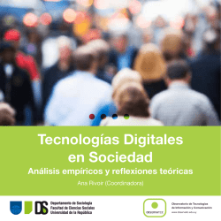 Tecnologías Digitales en Sociedad