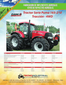 Tractor Serie Puma 165-210 Tracción