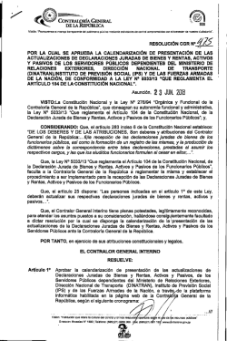 Resolución CGR N° 475/2016 - Contraloría General de la República