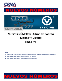 nuevos números lainas de cabeza marcatf victor línea 09.