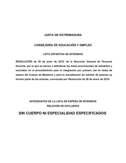Listado de excluidos que no solicitaron especialidad