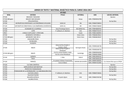 libros de texto y material did&aacute;ctico para el curso 2016