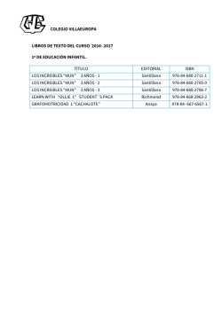 3 años - Colegio Villaeuropa