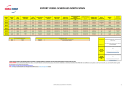 export vessel schedules north spain