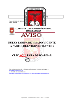 nueva tarifa de visado - Colegio de Contadores Públicos de Aragua