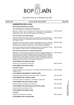 administración local - Boletín Oficial de la Provincia de Jaén