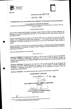 Decreto 600 de 19 de Mayo de 2016