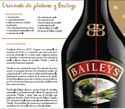 Descargue el recetario de Crocante de plátano y Baileys