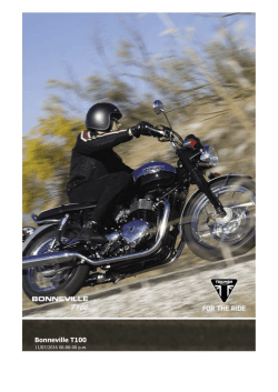 Bonneville T100 - Triumph Motor Cycles