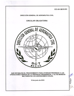 CO AV-36/15 R1 Que establece el procedimiento para otorgar