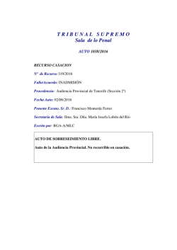 TRIBUNALSUPREMO Sala de lo Penal