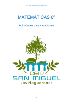 matemáticas 6º - CEIP San Miguel