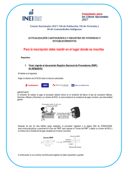 Para la inscripción debe residir en el lugar donde se inscriba