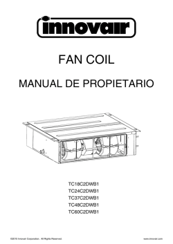 Innovair TC Fan Coil User Manual Spanish