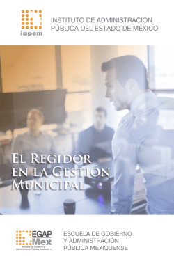 El Regidor en la Gestión Municipal