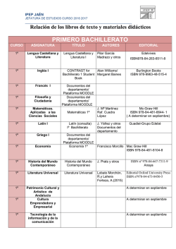 PRIMERO BACHILLERATO