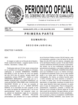 primeraparte - Periódico Oficial - Gobierno del Estado de Guanajuato