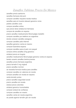Zanaflex Tabletas Precio En Mexico