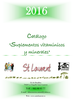 Catálogo 2016 - Suplementos vitaminicos y minerales - st