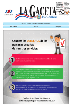 LA GACETA N&deg; 128 de la fecha 04 07 2016