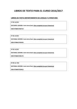 libros de texto para el curso 2016/2017