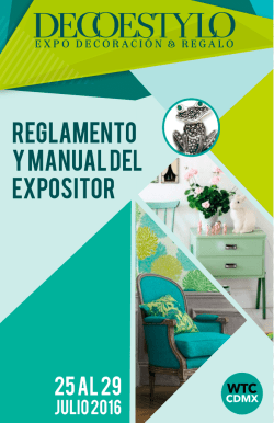 Manual y Reglamento del expositor