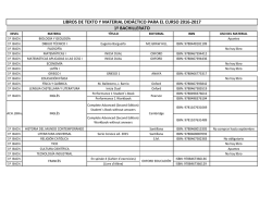 libros de texto y material didáctico para el curso 2016