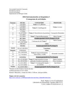 Cronograma 1-2016 - Facultad de Ciencias-UCV