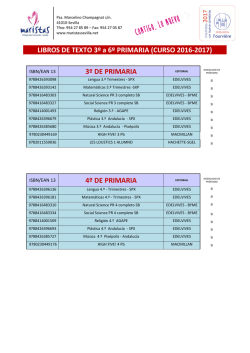 LIBROS DE TEXTO 3º a 6º PRIMARIA