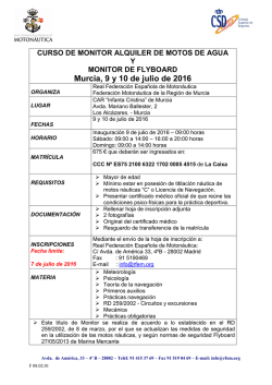 Curso Monitores Murcia JULIO 2016
