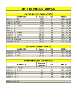 LISTA DE PRECIOS FLOWING