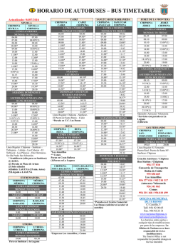 Horario de Autobuses