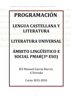 PROGRAMACI&Oacute;N DE LENGUA CASTELLANA Y LITERATURA