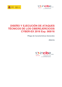 Licitación pública Incibe CyberEx 2016