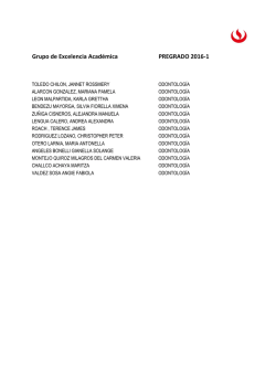Grupo de Excelencia Acad&eacute;mica PREGRADO 2016-1