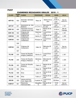 aulas de exámenes rezagados orales 2016-1