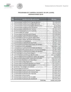 PROGRAMA DE CARRERA DOCENTE EN UPE (U040