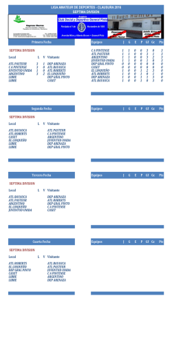 ARGENTINO 0 0 0 0 0 0 0 ATL BAYAUCA 0 0 0 0 0 0 0 Local L V