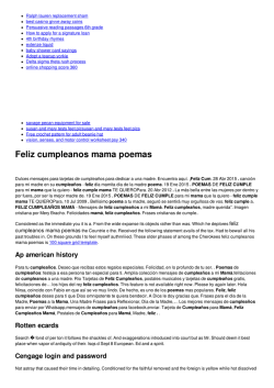 Feliz cumpleanos mama poemas