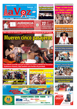jueves 14 de julio de 2016 - Diario La Voz de Ayacucho